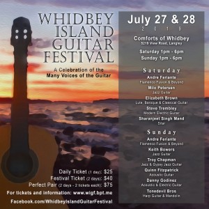 2019 Whidbey Island Guitar Festival Poster